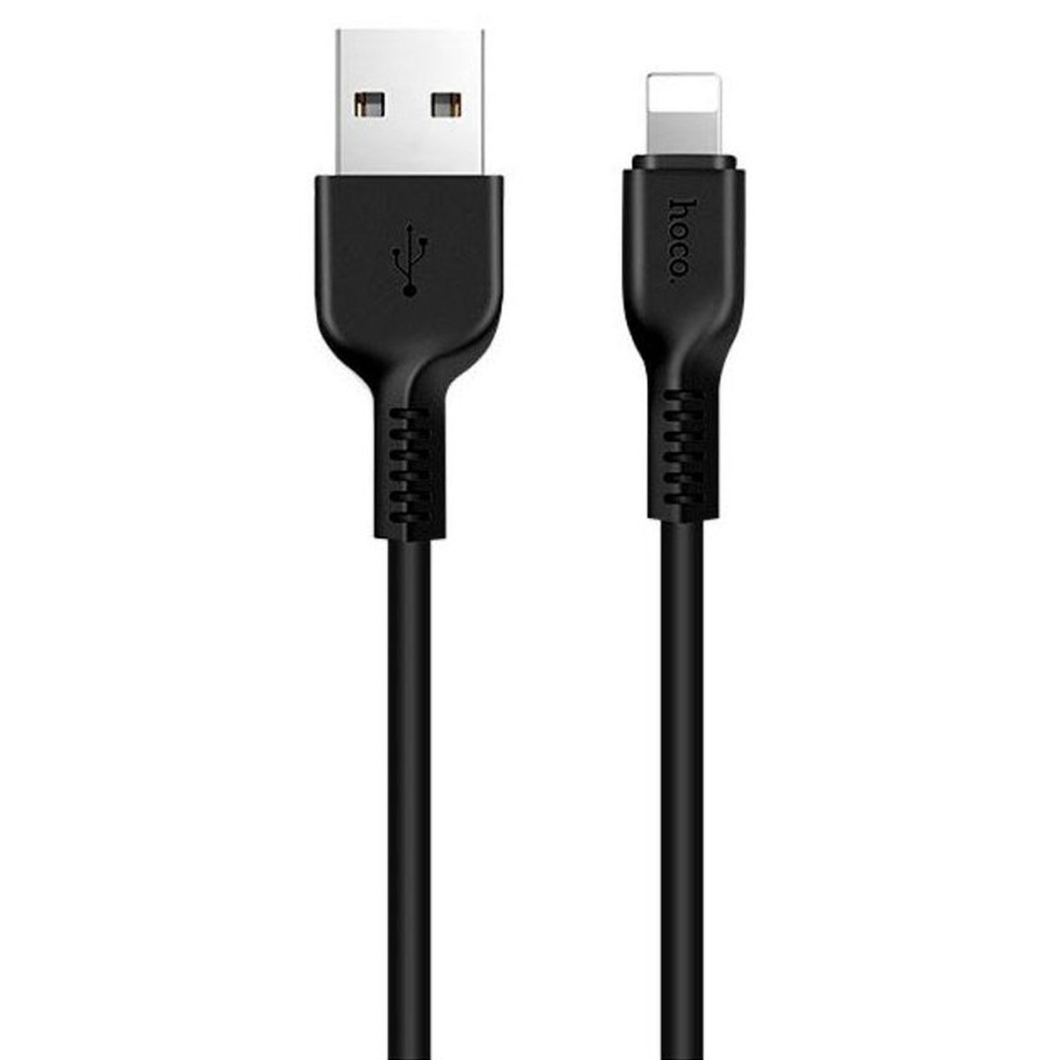 Cablu date tip Lightning Hoco Flash, USB-A la Lightning, 10W, 2A, 2.0m, Negru fotografia produsului
