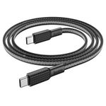 Cablu date X69 Jaeger USB-A to USB Type-C, 3 A, 1 m, Negru Alb fotografia produsului