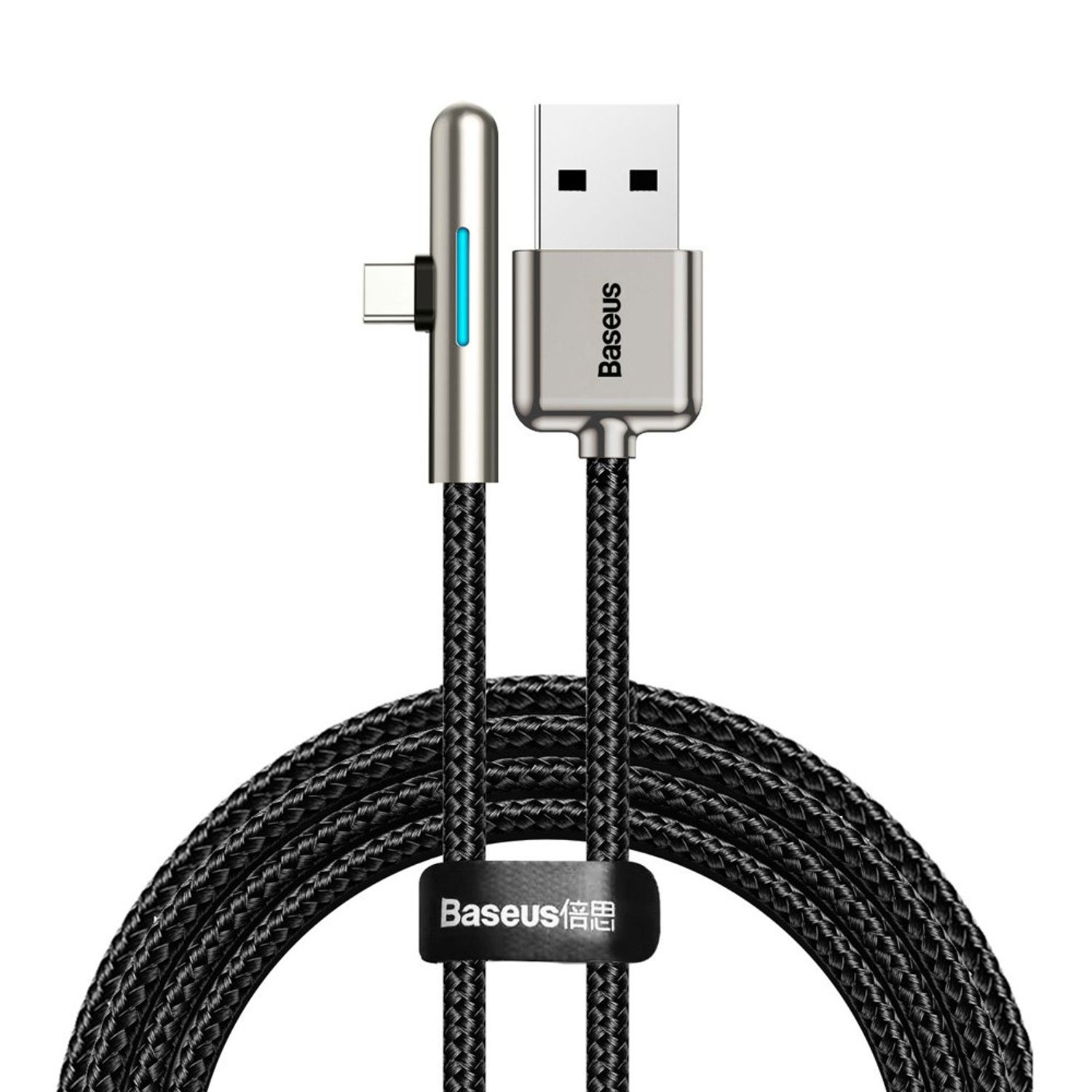 Cablu date Iridescent Lamp Gaming USB to Type-C, 40 W, 2 m, Negru fotografia produsului