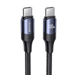 Cablu date U71 Charging   Data Type-C to Type-C 100 W, PD, Fast Charge, 3 m, Negru fotografia produsului