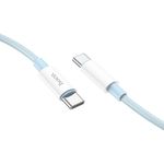 Cablu date X68 True Color USB Type-C to USB Type-C, 3 A, 2 m, Albastru fotografia produsului