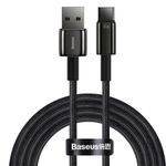 Cablu date Tugsten Gold USB to Type-C, 66 W, 2 m, Negru fotografia produsului