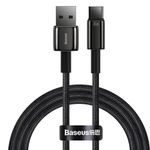 Cablu date Tugsten Gold USB to Type-C, 66 W, 1 m, Negru fotografia produsului