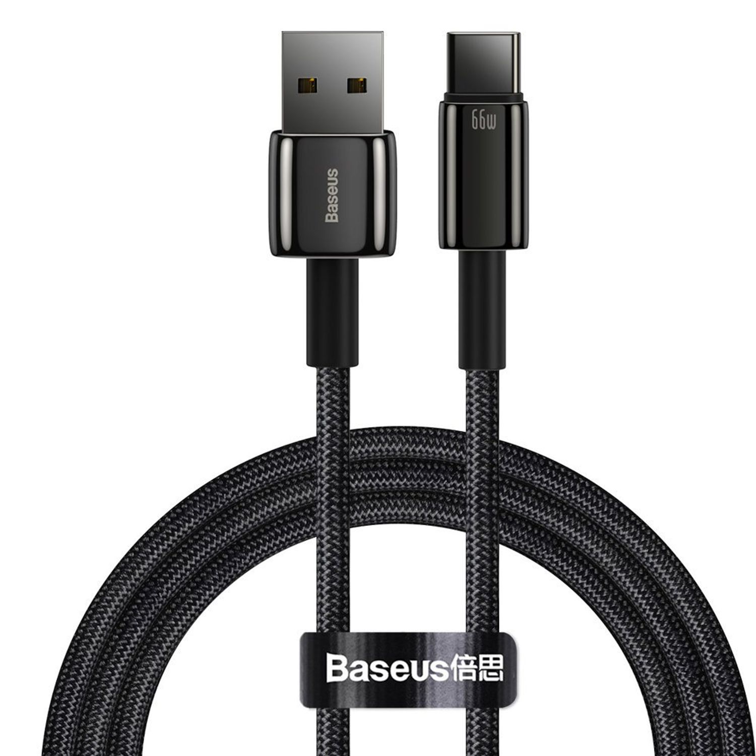 Cablu date Tugsten Gold USB to Type-C, 66 W, 1 m, Negru fotografia produsului