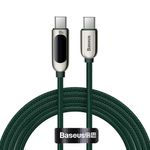 Cablu date Display Type-C to Type-C, 100 W, 2 m, Verde fotografia produsului