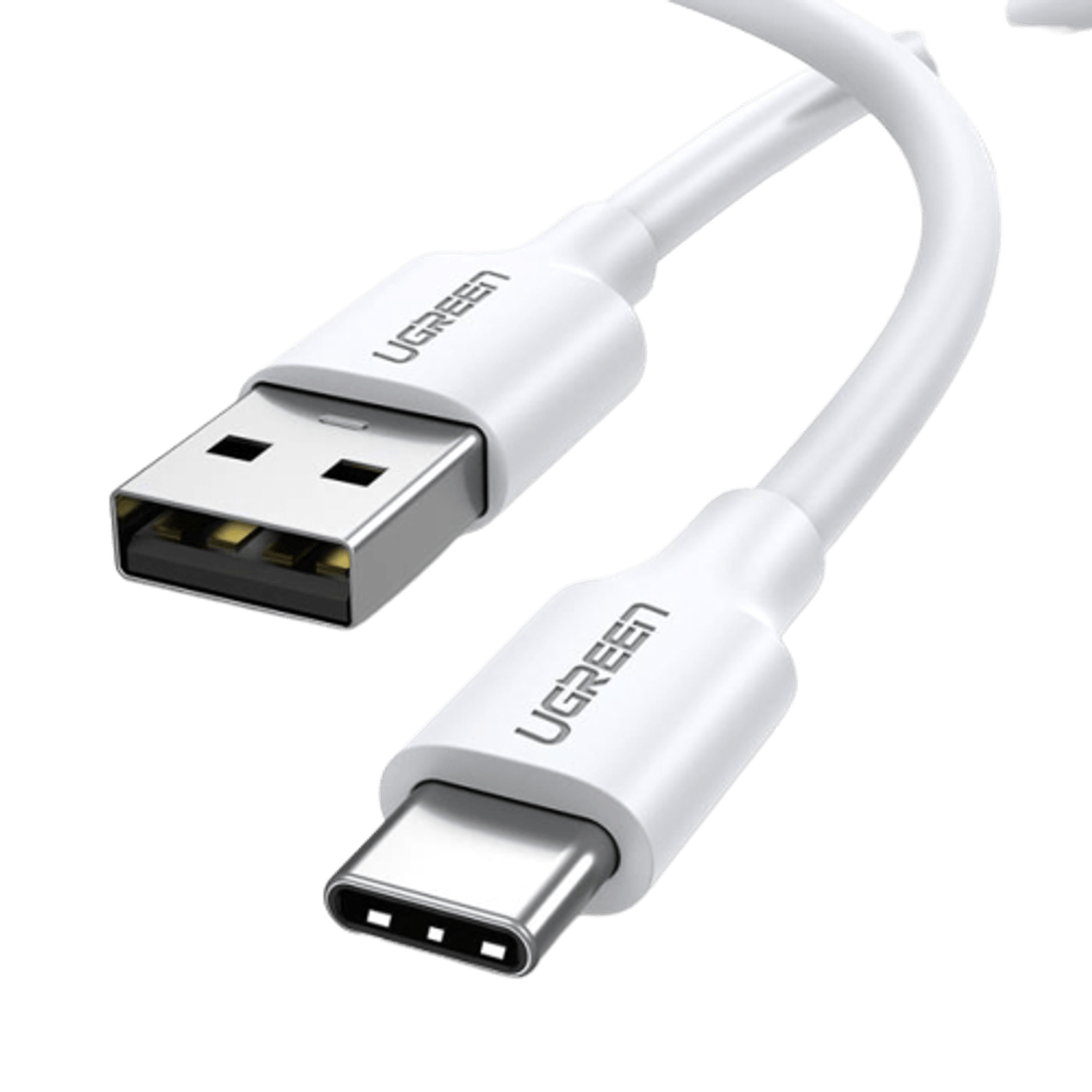 Cablu date Nickel Plating USB la Type-C, 2 m, Alb fotografia produsului