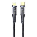 Cablu date tip Lightning Usams Icy Series, Type-C la Lightning, PD, 20W, 1.2m, Negru fotografia produsului