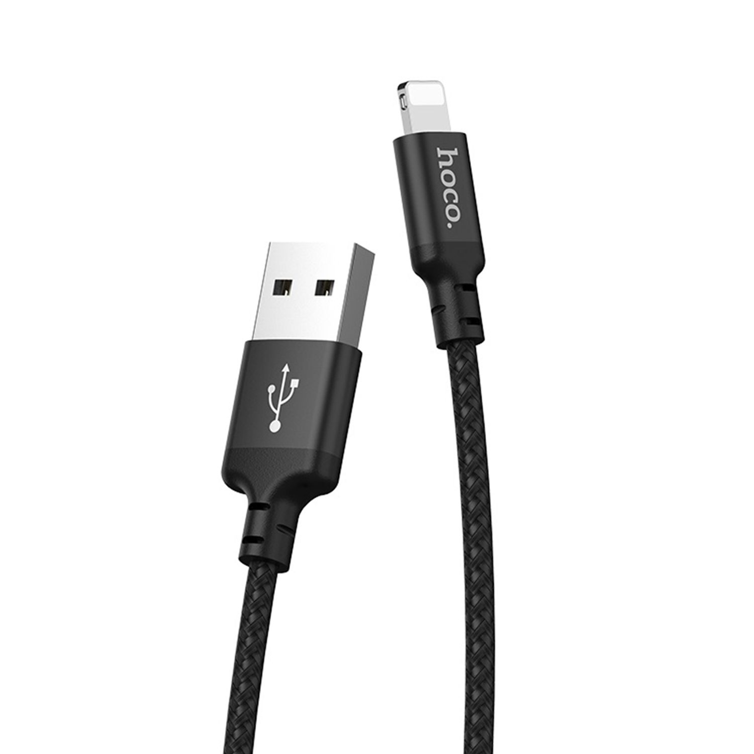 Cablu date tip Lightning Hoco Times Speed, USB-A la Lightning, 10W, 2.4A, 1.0m, Negru fotografia produsului