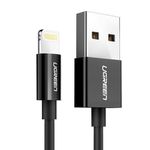 Cablu date tip Lightning Ugreen, USB la Lightning MFi, 2.4A, 2m, Negru fotografia produsului