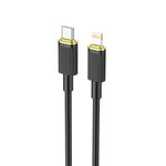 Cablu incarcare tip Lightning Hoco, USB Type-C la Lightning, PD 20W, 3A, 1.2m, Negru fotografia produsului