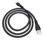 Cablu date tip Lightning Hoco Noah, USB-A la Lightning, 12W, 2.4A, 1.0m, Negru fotografia produsului