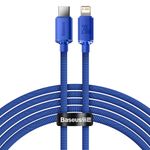 Cablu date tip Lightning Baseus Crystal Shine, Type-C la Lightning, 20W, 1.2m, Albastru fotografia produsului
