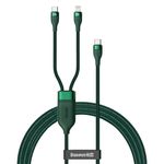 Cablu date tip Lightning Baseus Flash Series 2 in 1, Type-C la Type-C, Lightning 100W, 1.2m, Verde fotografia produsului