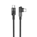 Cablu date U108 USB Type-C to USB Type-C, PD 100 W, 5 A, 1.2 m, Negru fotografia produsului