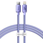 Cablu date tip Lightning Baseus Crystal Shine, Type-C la Lightning, 20W, 1.2m, Mov fotografia produsului