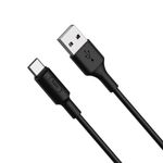 Cablu date X25 Soarer USB-A to USB Type-C, 10 W, 2 A, 1 m, Negru fotografia produsului