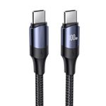 Cablu de date incarcare, Type-C to Type-C 100 W, PD, Fast Charge, 2 m fotografia produsului