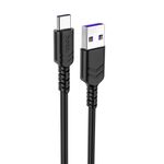 Cablu date X62 USB-A la USB Type-C, 5 A, 1 m, Negru fotografia produsului