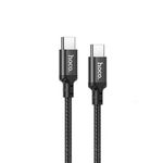 Cablu date X14 Double USB Type-C la USB Type-C, 60 W, 3A, 1 m, Negru fotografia produsului
