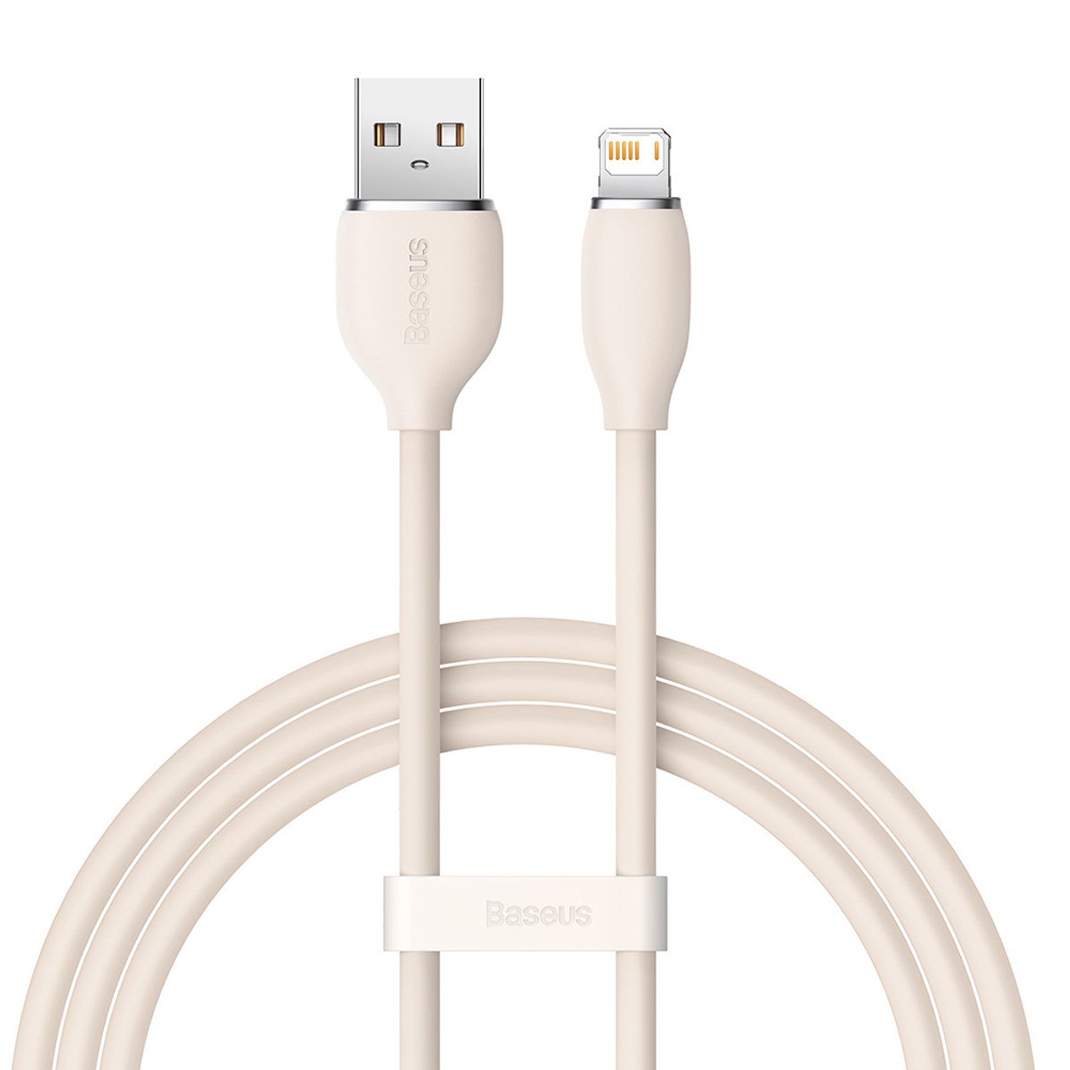 Cablu Baseus Jelly tip USB la Lightning, 2.4 A, 1.2 m, Roz fotografia produsului