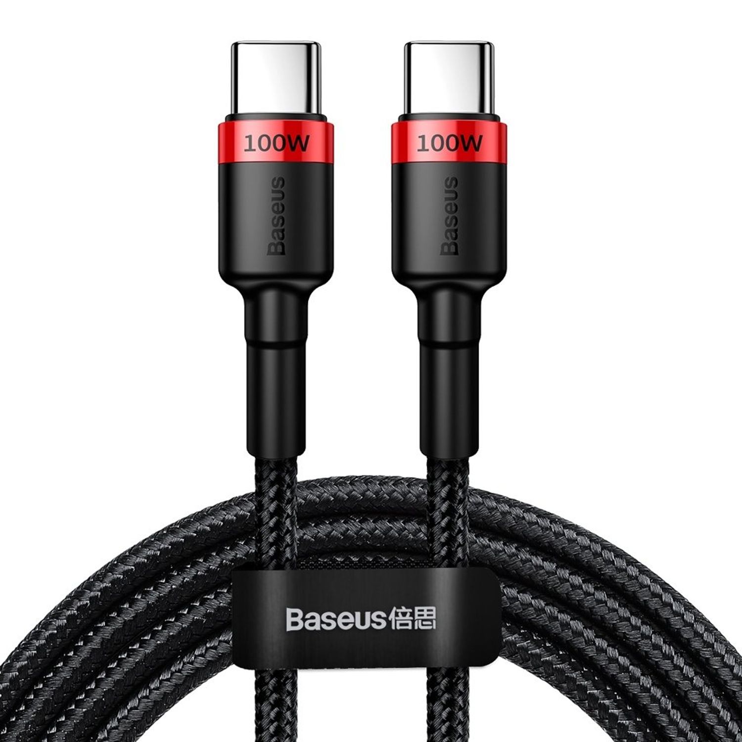 Cablu date Cafule USB to Type-C, PD 2.0, 100 W, 2 m, Rosu Negru fotografia produsului