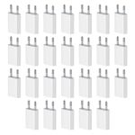 Set 26 bucati adaptor priza USB, 1 A, Alb fotografia produsului