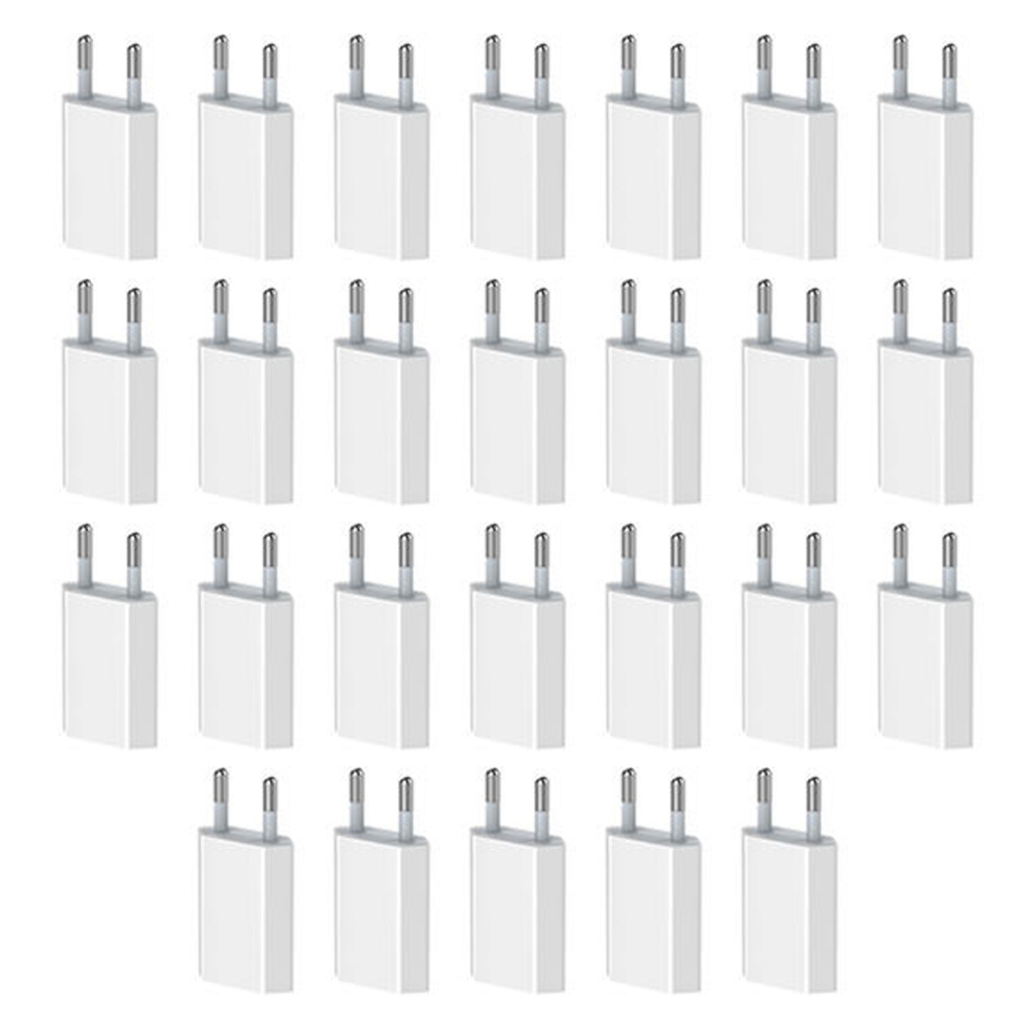 Set 26 bucati adaptor priza USB, 1 A, Alb fotografia produsului