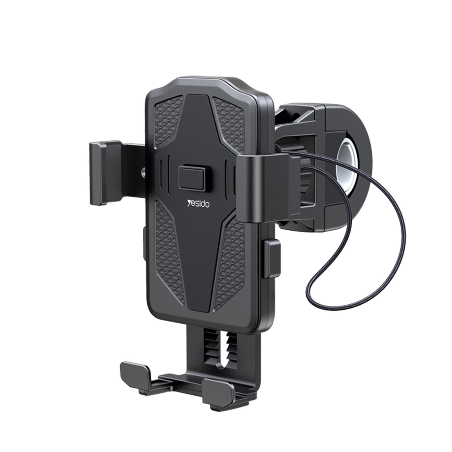Suport telefon ghidon bicicleta, universal, Negru fotografia produsului