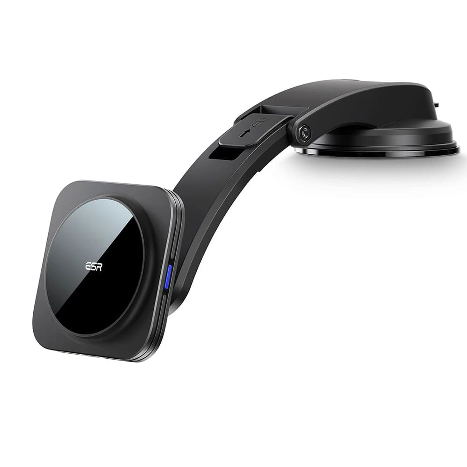 Suport auto telefon cu incarcare wireless, negru fotografia produsului