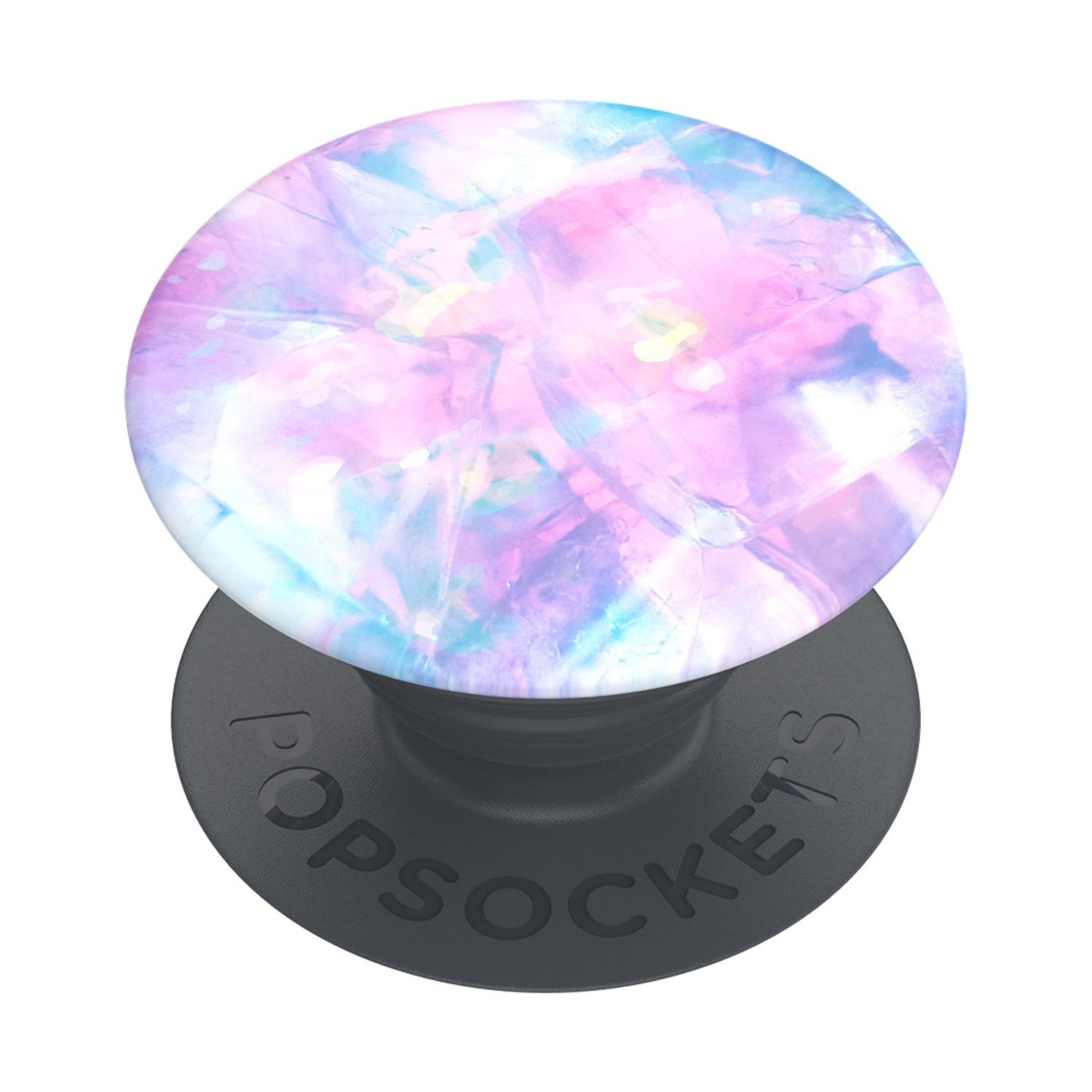 Accesoriu de telefon si tableta PopSockets, suport PopGrip cu fixare durabila,  Basic Crystal Opal fotografia produsului