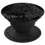 Accesoriu de telefon si tableta PopSockets, suport PopGrip cu fixare durabila,  Death Star Alum fotografia produsului