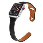 Curea pentru ceas din piele ecologica compatibila cu Apple Watch,  Negru fotografia produsului