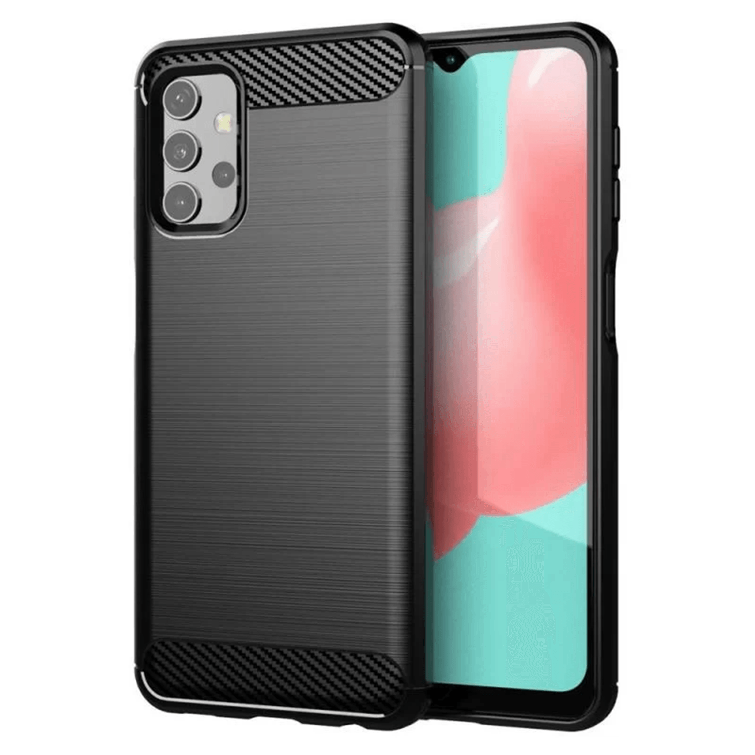Husa din silicon Carbon pentru Samsung Galaxy A33 5G, Negru fotografia produsului