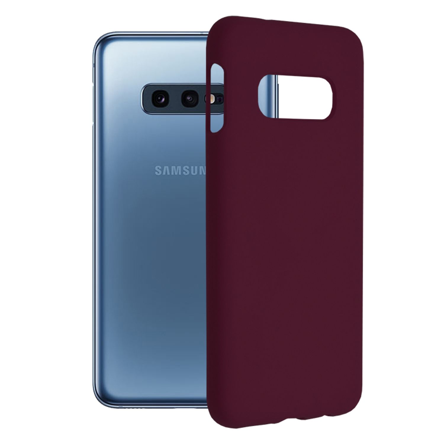 Husa soft din silicon compatibila cu Samsung Galaxy S10e - Plum Violet fotografia produsului