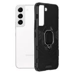 Husa de protectie Silicone Shield cu inel pentru Samsung Galaxy S22, Negru fotografia produsului