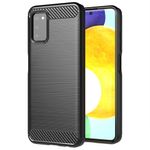 Husa din silicon cu inele compatibila cu Samsung Galaxy A03S, negru fotografia produsului