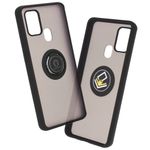 Husa cu inel reglabil si magnetic compatibila cu Samsung Galaxy A21S, negru fotografia produsului
