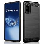 Husa premium din poliuretan compatibil cu Samsung Galaxy S20, Negru fotografia produsului