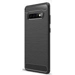 Husa premium din poliuretan compatibil cu Samsung Galaxy S10, Negru fotografia produsului