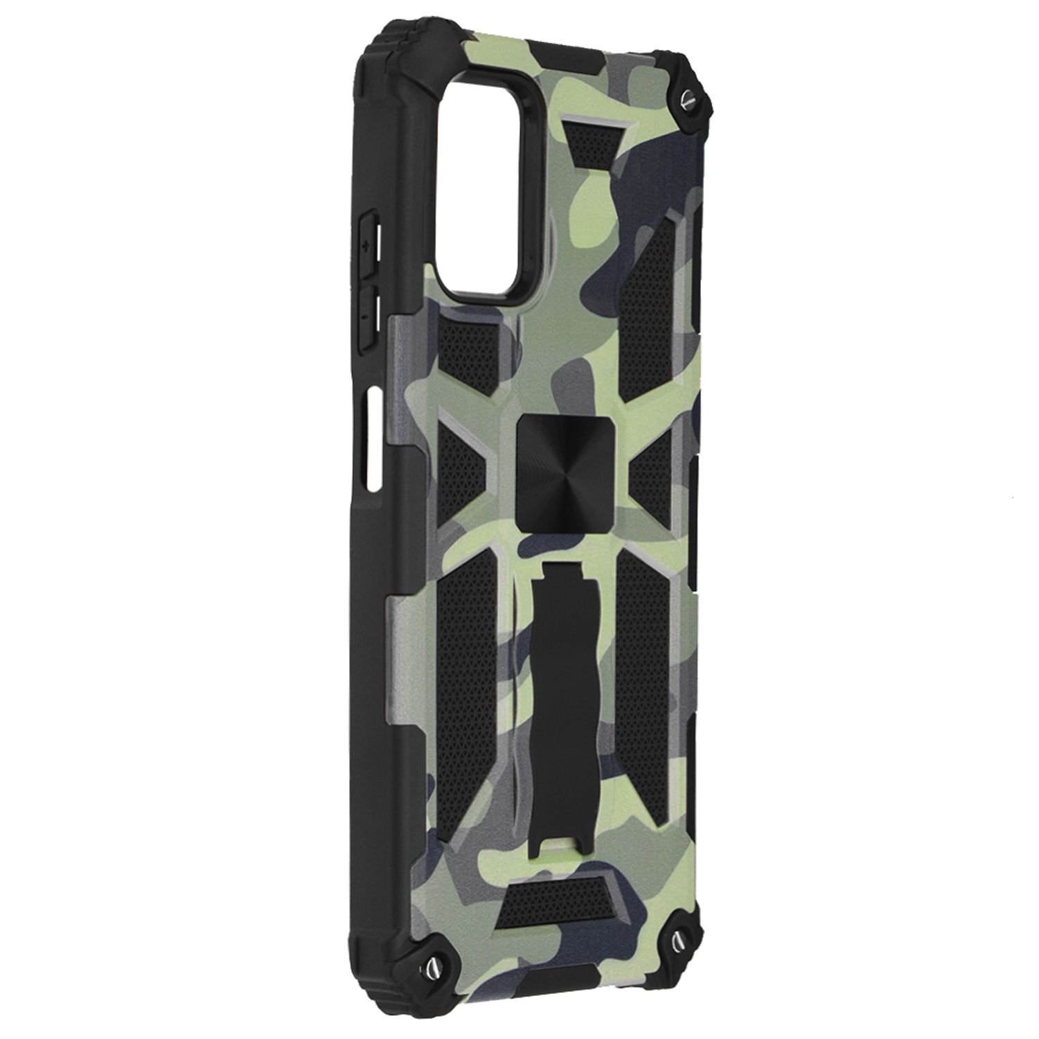 Husa antisoc Blazor Series compatibila cu Samsung Galaxy A03s, Camo Lime fotografia produsului
