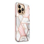 Husa premium compatibila cu iPhone 13 din silicon moale, design extravagant, i-Blason, roz fotografia produsului