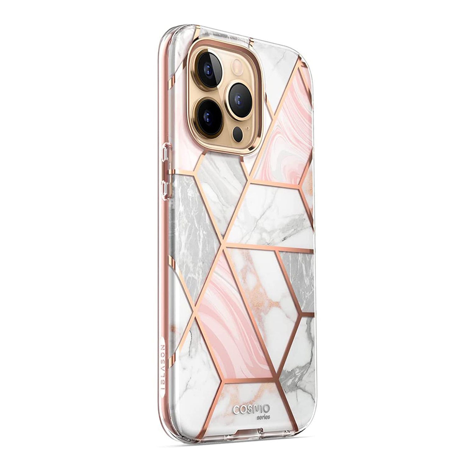 Husa premium compatibila cu iPhone 13 din silicon moale, design extravagant, i-Blason, roz fotografia produsului