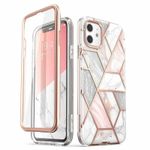 Husa premium compatibila cu iPhone 11 din silicon moale, design extravagant, i-Blason, roz fotografia produsului