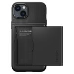Husa premium cu suport carduri Slim Armor CS compatibila cu Apple iPhone 14 Plus, Negru fotografia produsului