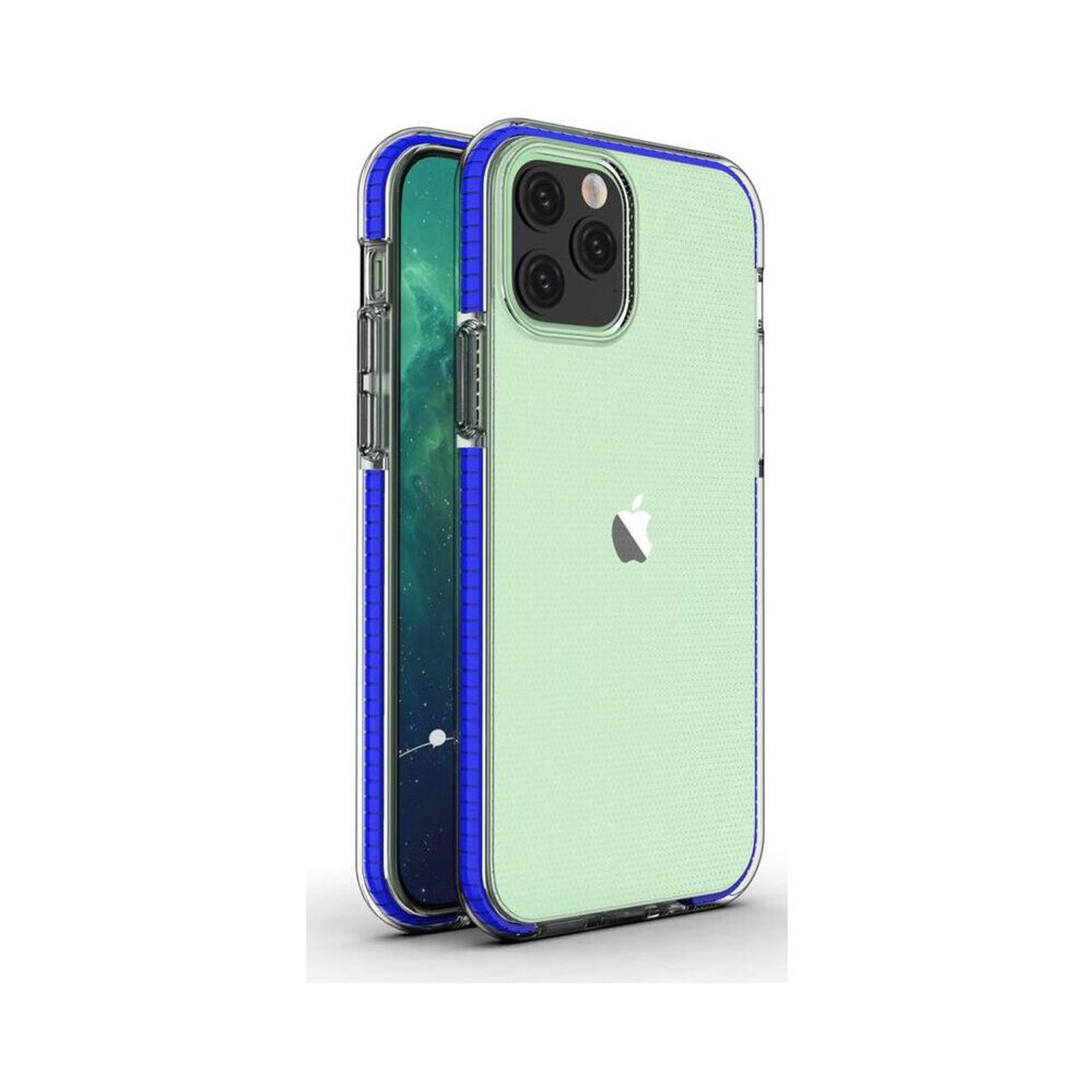 Husa din poliuretan Hey compatibila cu Apple Iphone 12 12 Pro Albastru fotografia produsului