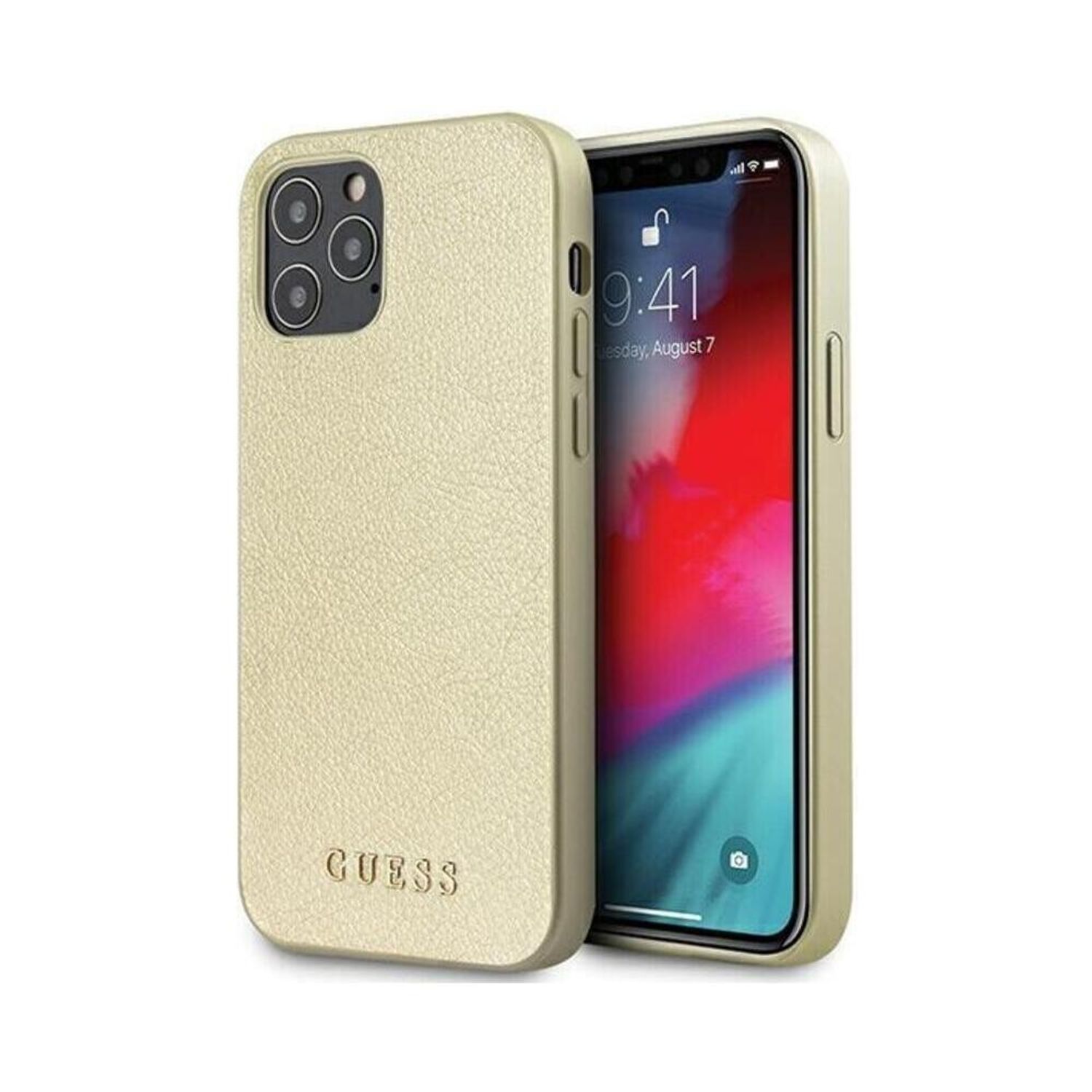 Husa premium Guess pentru Apple iPhone 12 12 Pro Auriu fotografia produsului