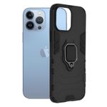 Husa premium din silicon cu inel compatibila cu iPhone 13 Pro Max, negru fotografia produsului