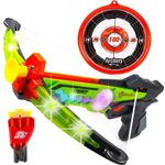 Arbaleta cu 7 moduri iluminare, sageti si tinta King Sport, 34x32x15 cm fotografia produsului