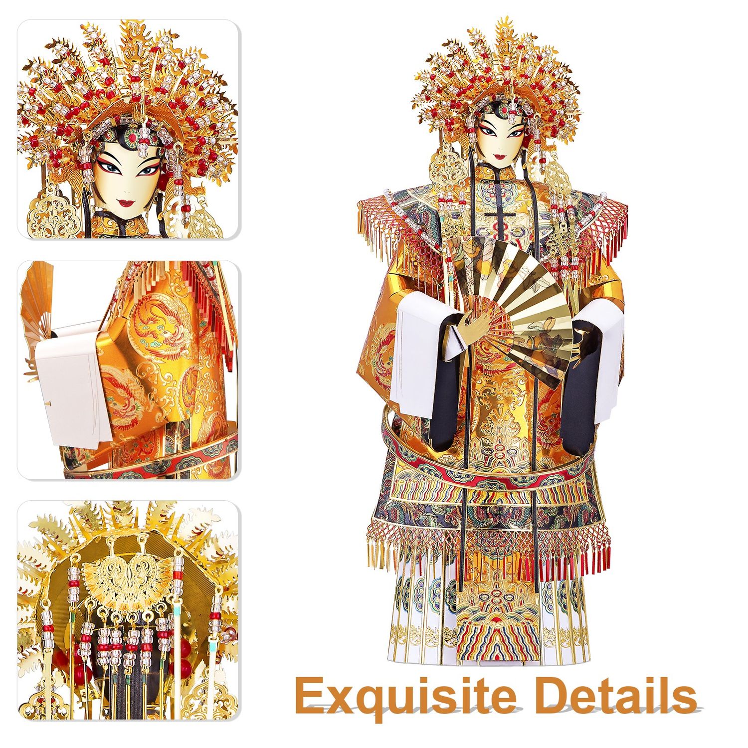 Puzzle 3D Piececool, Huadan (Yang Guifei), Metal, 343 piese fotografia produsului View 6 L