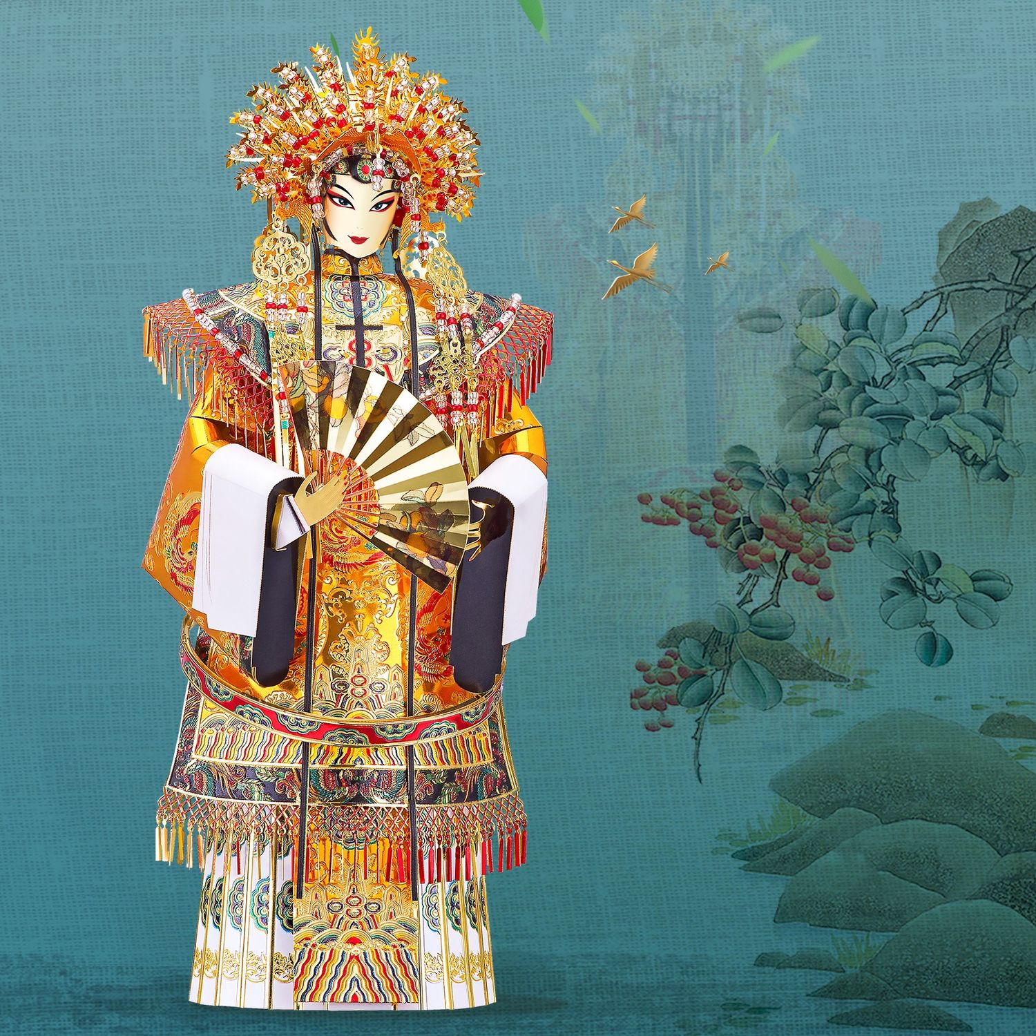 Puzzle 3D Piececool, Huadan (Yang Guifei), Metal, 343 piese fotografia produsului View 2 L